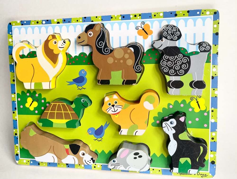 Melissa & Doug Pets Chunky Puzzle Wooden Toy